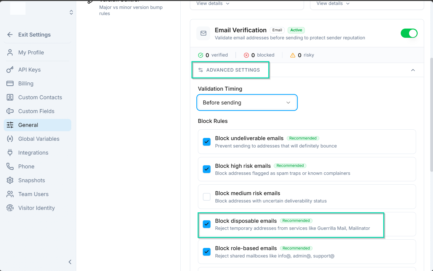 Block Disposable Emails